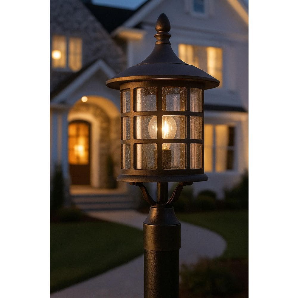 Freeport 1-Light Oil Rubbed Bronze Outdoor Post or Pier Mount price history on PriceWatchPro