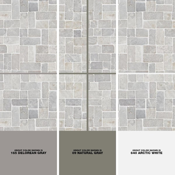 Ivy Hill Tile Countryside Interlocking 11.81 in. x 11.81 in. Gray 