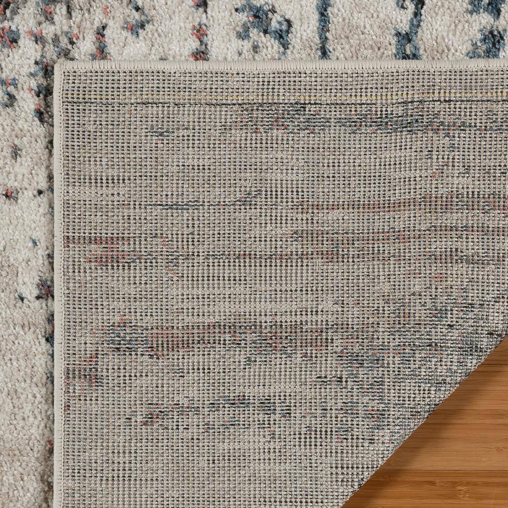 Ivory and Multicolor Tufted Synthetic Area Rug 8'9" x 13'