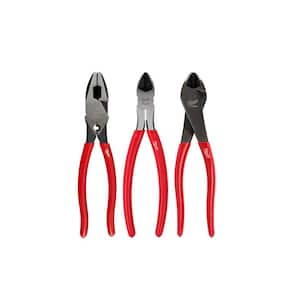 9 in. High-Leverage Linesman Pliers with 8 in. Diagonal Cutters and 8 in. Diagonal-Cutting Plier (3-Piece)