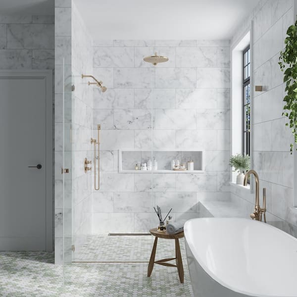 Grandis 12 in. x 24 in. Gray Marble Honed Wall and Floor Tile (10 Cases/100 sq. ft./Pallet)