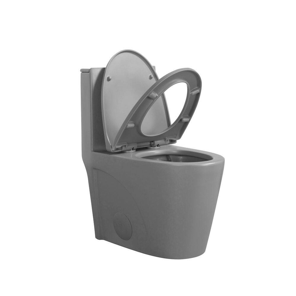 1-Piece Toilet 1.1 GPF/1.6 GPF Dual Flush Elongated Toilet with Quiet Soft Close Seat in Light Grey price history on PriceWatchPro