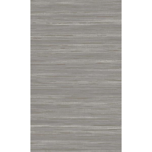 Walls Republic Grey Plain Grasscloth-Like Textured Metallic Wallpaper with Non-Woven Material Non-Pasted Covered 57 sq. ft. Double Roll