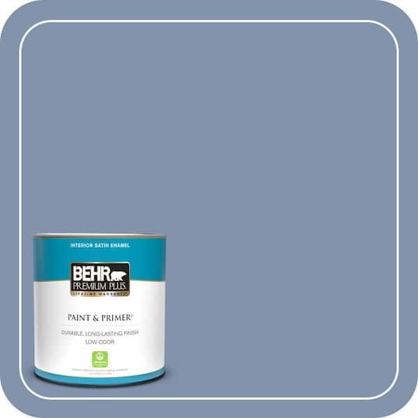 BEHR PREMIUM PLUS 1 qt. #T16-13 Stratus Satin Enamel Low Odor Interior Paint & Primer