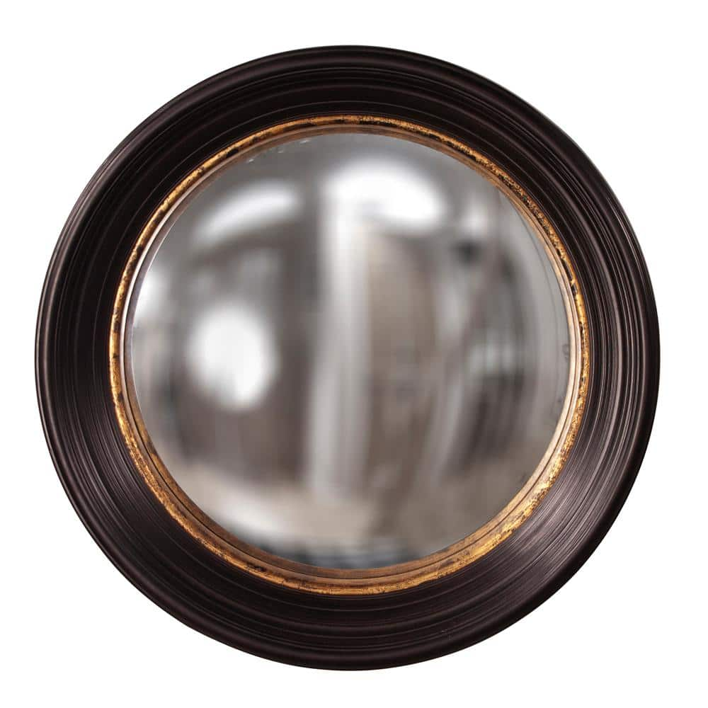 Reviews For Marley Forrest Medium Round Black Modern Mirror (25 In. H X ...