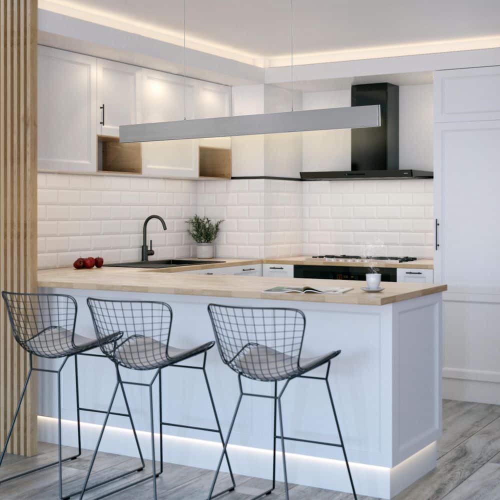Climene 47" Brushed Aluminum LED Linear Pendant Light