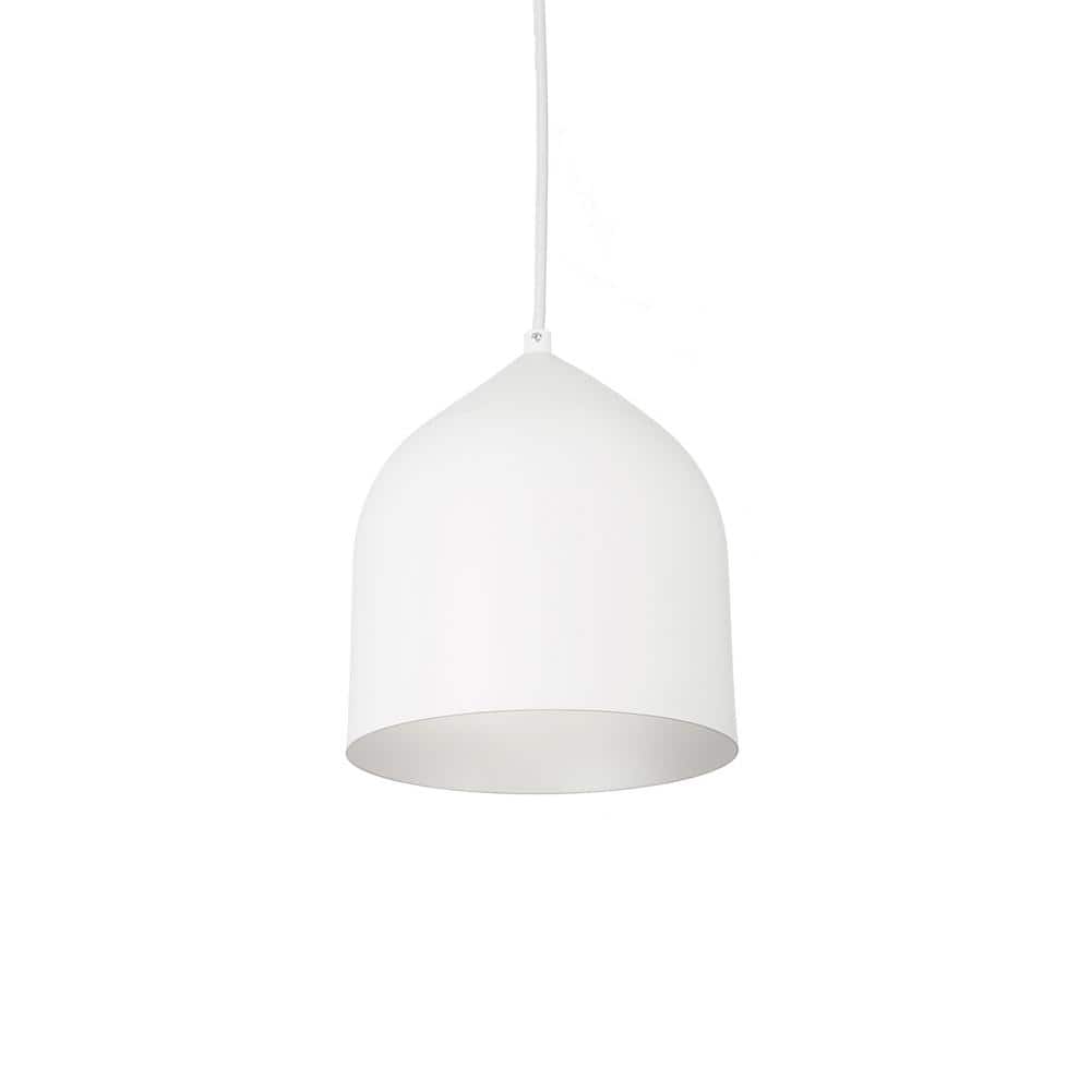 Helena Smooth Spun 9'' White/Silver Aluminum LED Pendant