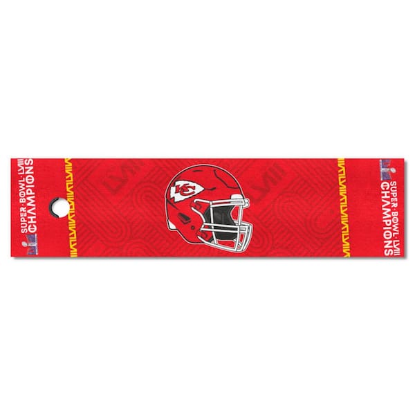 FANMATS NFL - Kansas City Chiefs Super Bowl LVIII Putting 2 ft. x 6 ft. Red Mat Area Rug