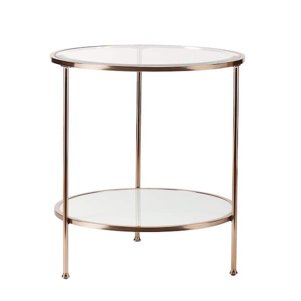 Southern Enterprises Cherlize Gold Metallic End Table