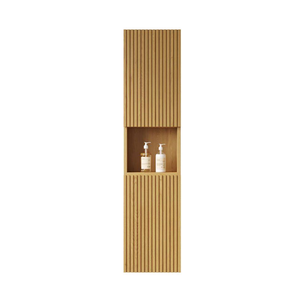 13.8 in. W x 11.8 in. D x 59.1 in. H Bathroom Storage Wall Cabinet in Oak with Door, Suitable for Small Spaces price history on PriceWatchPro