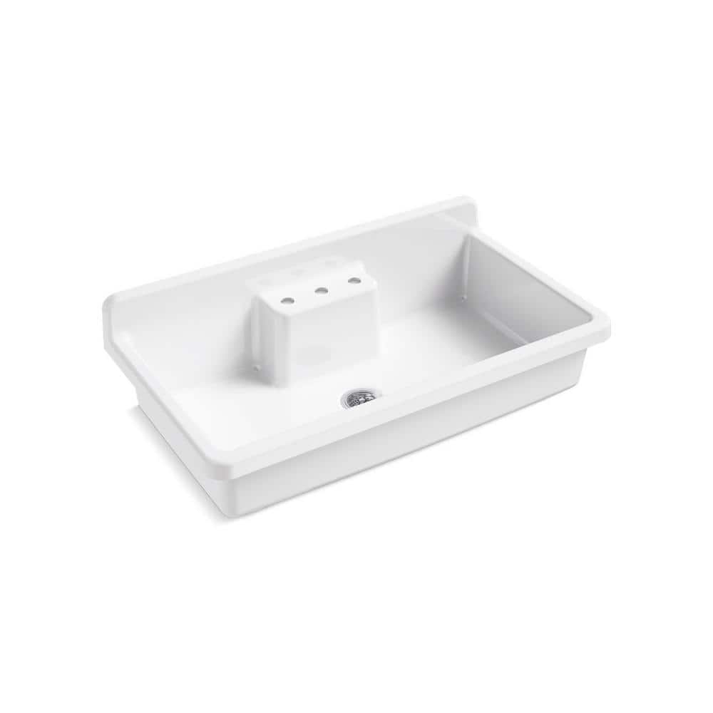 Farmstead Elegance 45" White Cast Iron Kitchen Sink with Custom Accessories