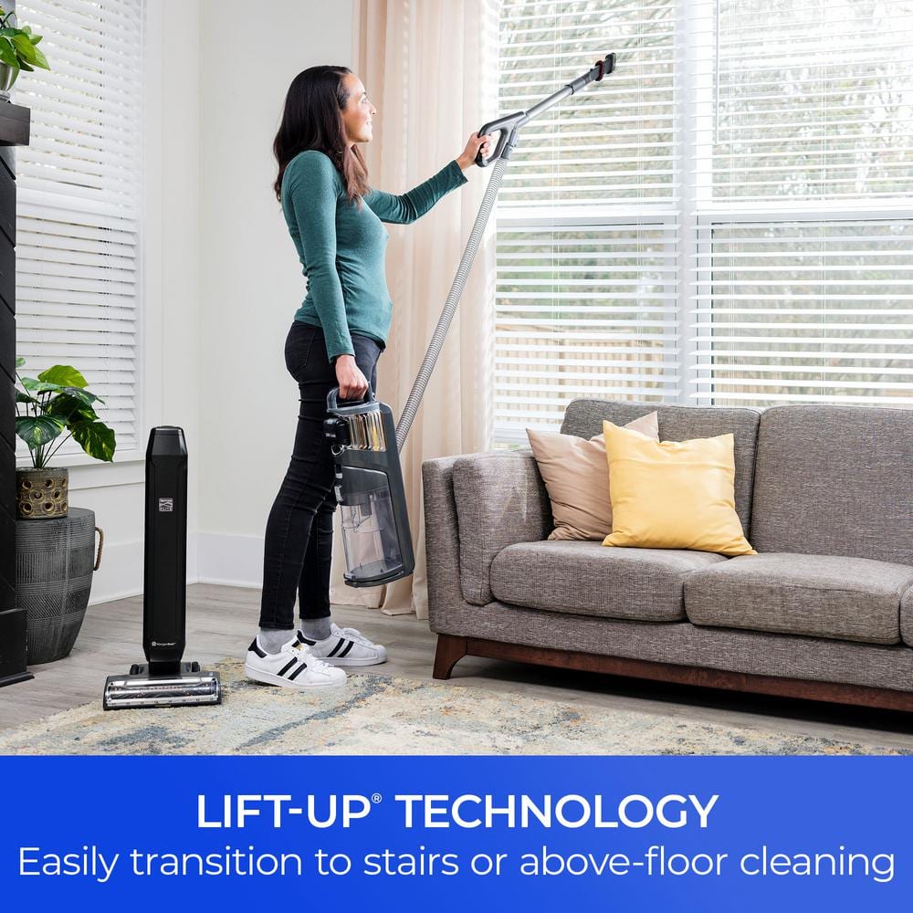 Black Cordless Upright Vacuum with HEPA Filter for Pets