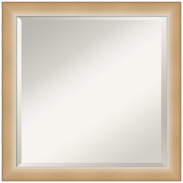 Amanti Art Medium Square Eva Ambre Gold Beveled Glass Modern Mirror (23.25 in. H x 23.25 in. W)