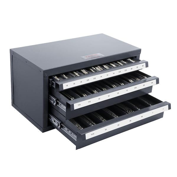 VEVOR End Mill Dispenser Cabinet, 3-Drawer End Mill Organizer Cabinet for 1/8 in. to 1 in.