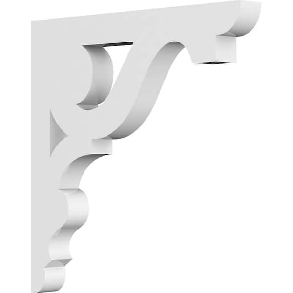 Ekena Millwork 5/8 in. W x 6 in. H x 6 in. D PVC Robin Bracket