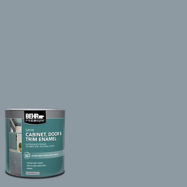 BEHR PREMIUM 1 qt. N4904 Teton Blue Satin Enamel Interior/Exterior