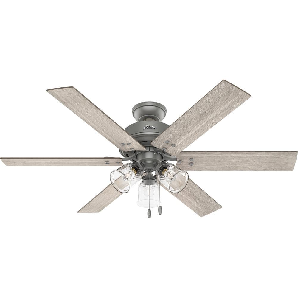 Hunter Hilmouth 52 in. Indoor Matte  Ceiling Fan with Light