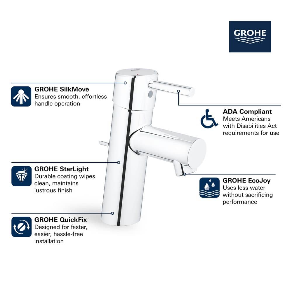 Sleek Brushed Nickel Single-Hole Bathroom Faucet with Easy Installation