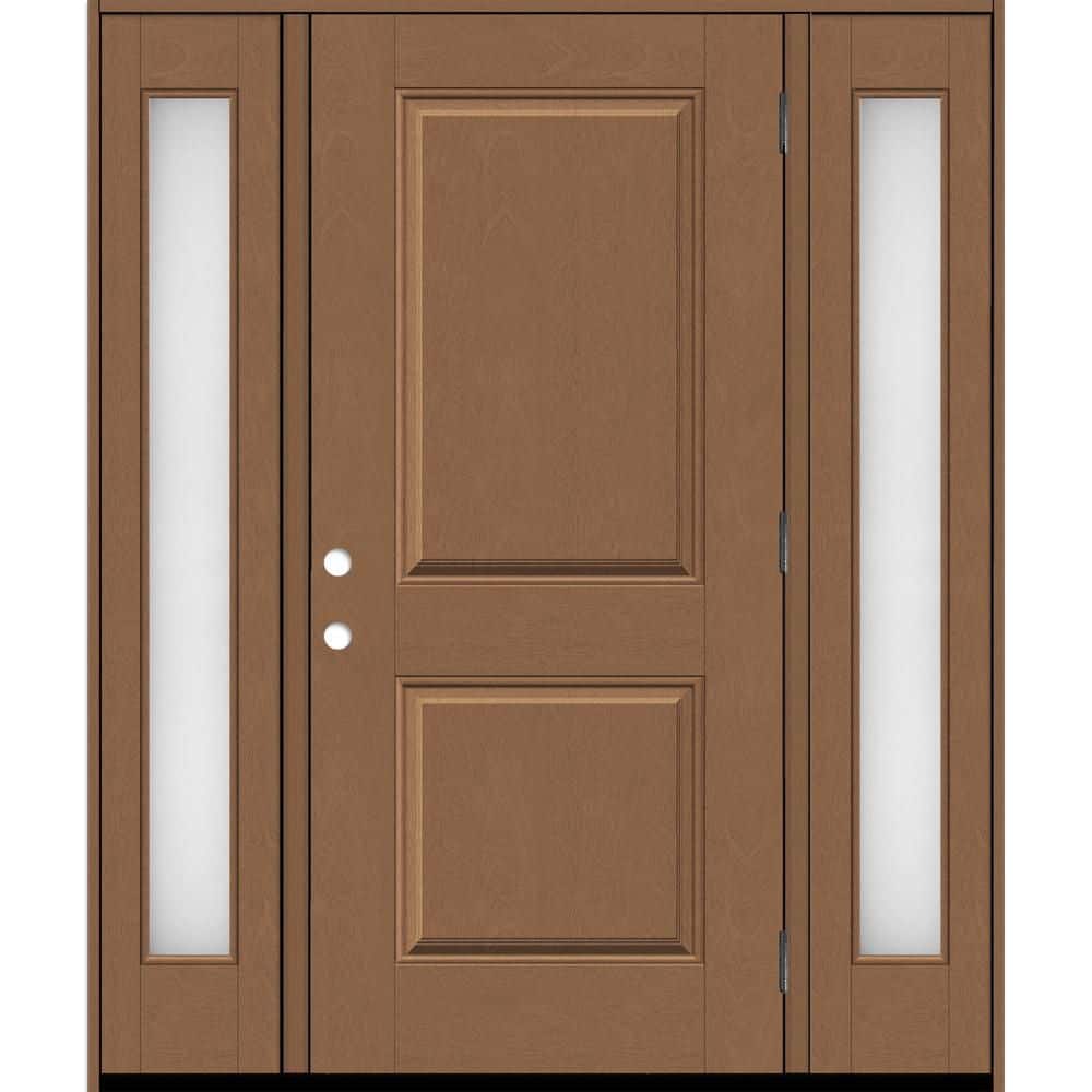 Regency 68 in. x 80 in. 2P Squaretop LHOS AutumnWh Stain Mahogany Fiberglass Prehung Front Door w/Obscure14in.SLs 4-9/16 price history on PriceWatchPro