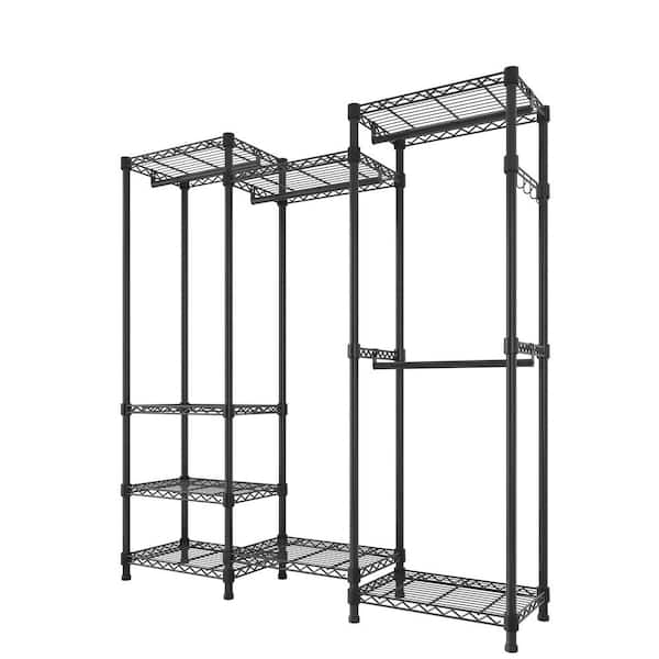 Karl home Black Iron Clothes Rack 70.87 in. W x 70.87 in. H ...