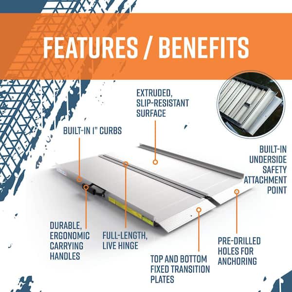 TRAVERSE 4 ft. Singlefold Aluminum Loading Ramp