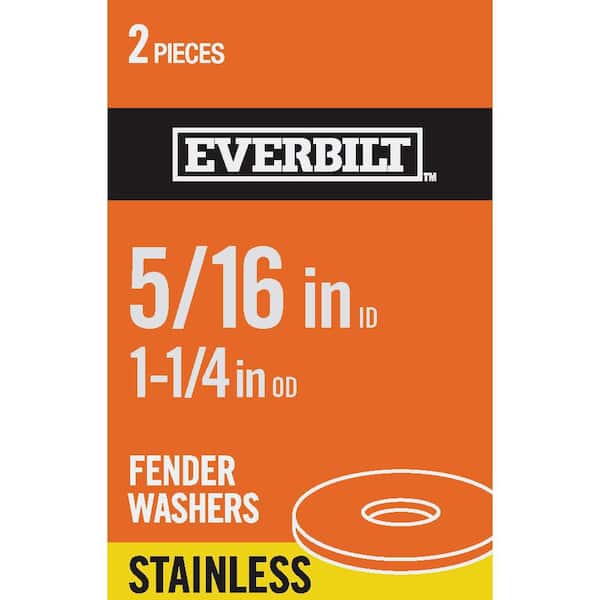 Everbilt 5/16 in. x 1-1/4 in. Stainless Steel Fender Washer (2 per Pack)