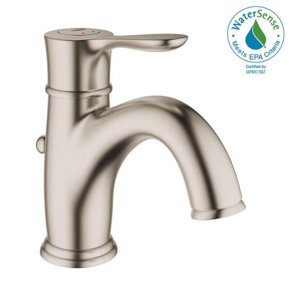 GROHE Parkfield Single Hole Single-Handle 1.2 GPM Bathroom Faucet in Brushed Nickel Infinity