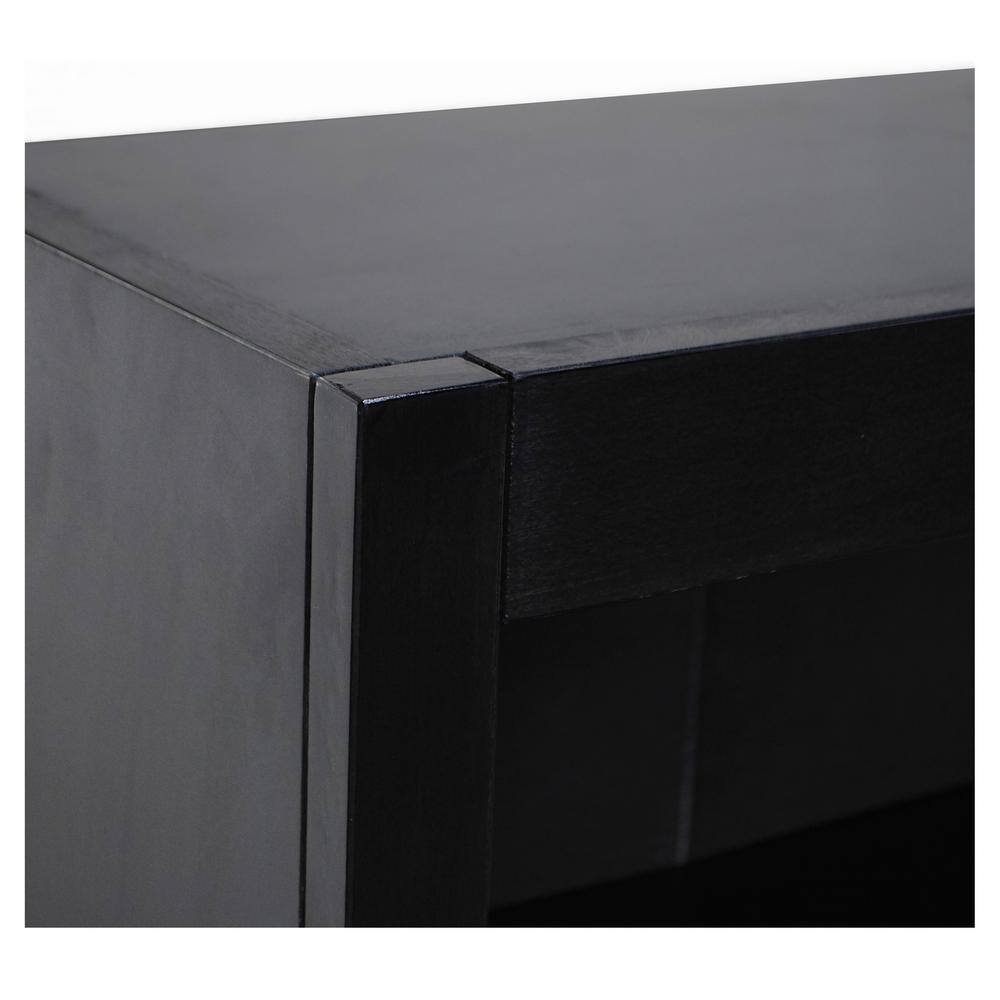 Espresso Finish Solid Wood Adjustable Double Wide Bookcase