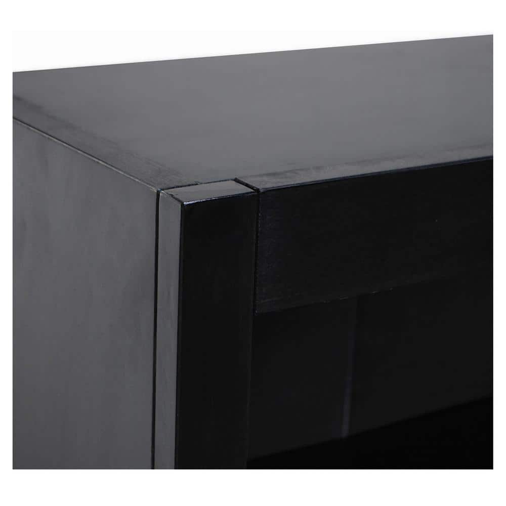 Espresso Finish Double Wide 10-Shelf Adjustable Bookcase