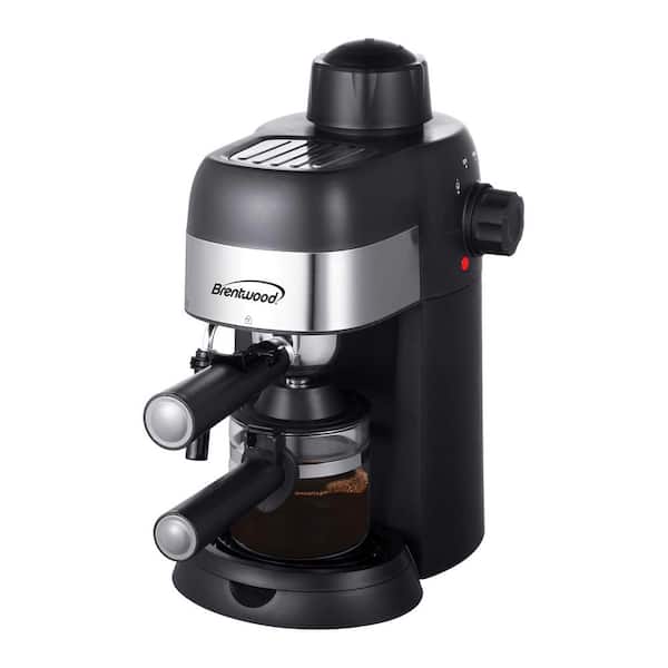 Brentwood 4-Cup Stainless Steel Espresso and Cappuccino Maker Machine  GA-134BK - The Home Depot