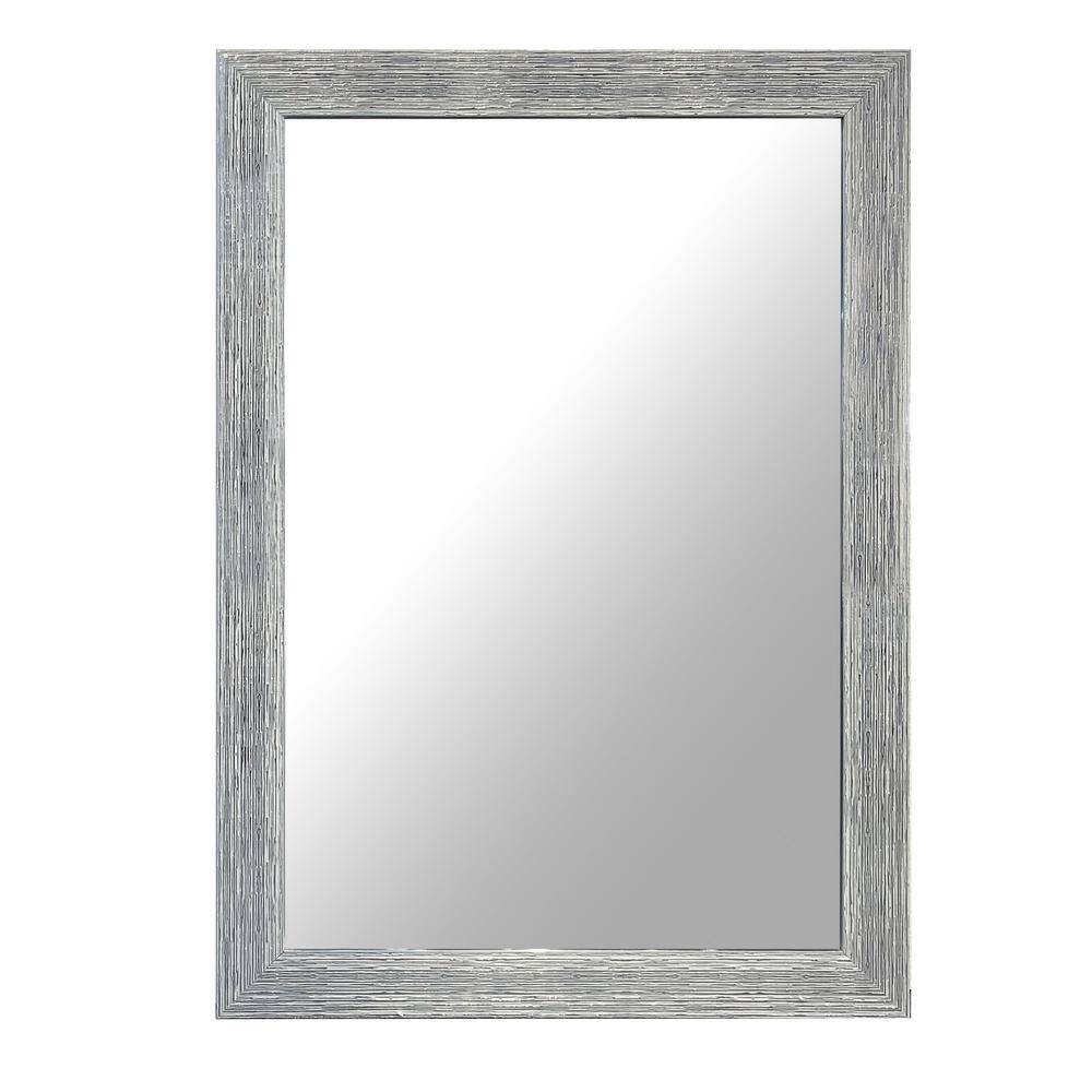 30 in. W x 42 in. H Rectangular Polystyrene Framed Wall Mount Modern Decor 