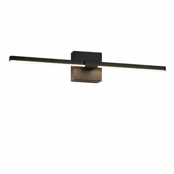 24 in. 3-Light Black Integrated LED Vanity Light Bar with 3CCT Color Temperature and Dimmable Wall Mount Fixture