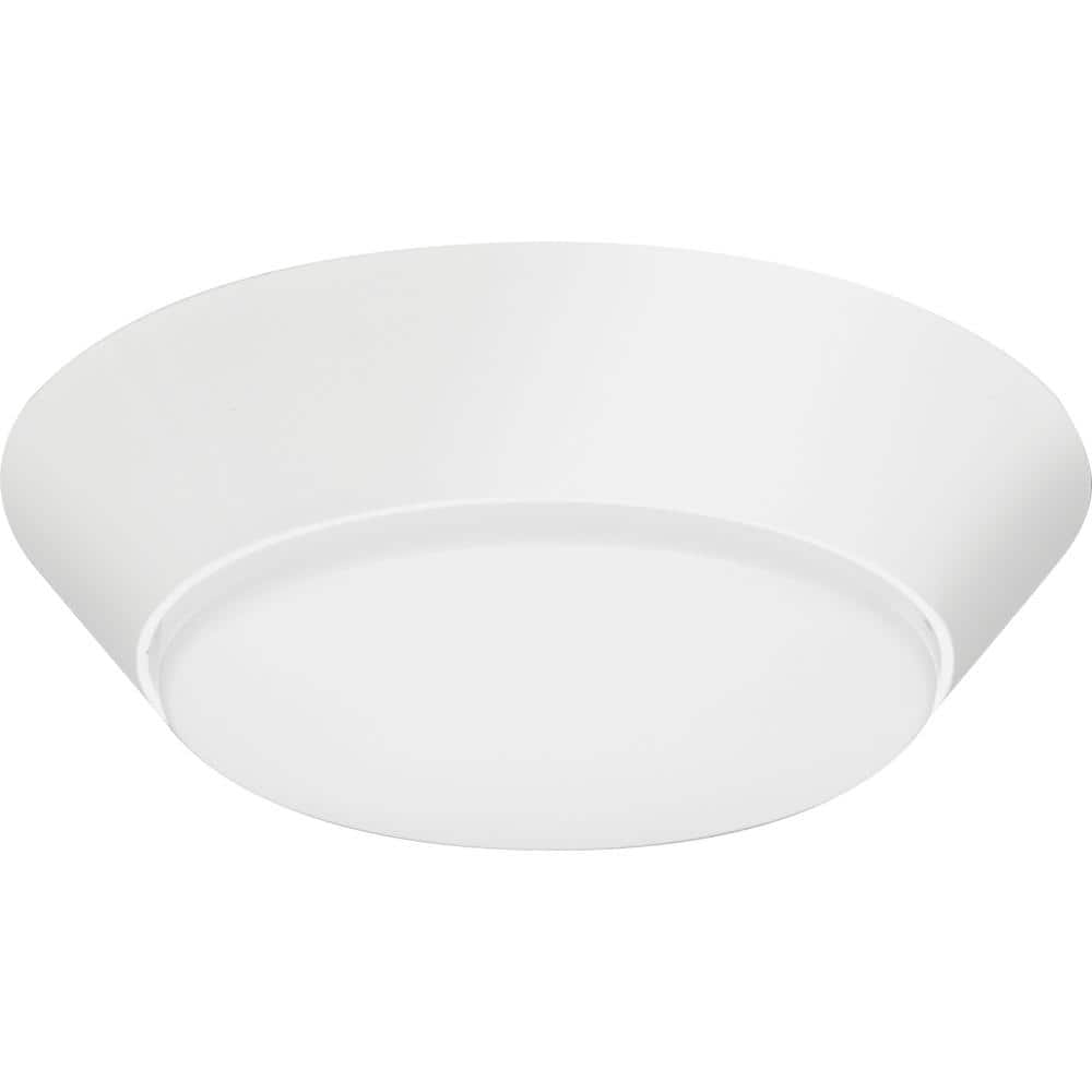 Versi Lite 7" Matte White Aluminum LED Flush Mount with Acrylic Shade