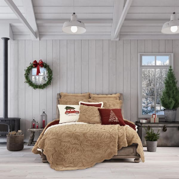 Unbranded Treasure Gold Polyester Euro Quilted Sham