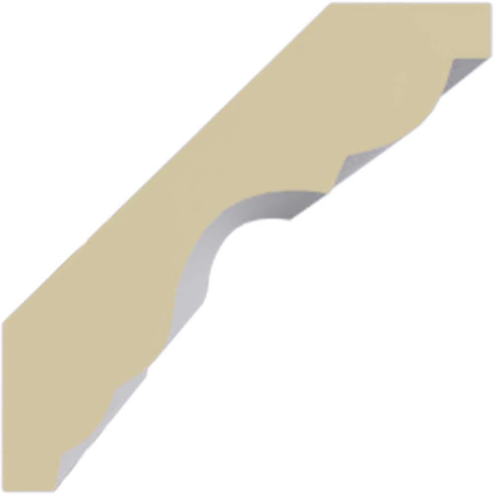 94.5" White Polyurethane Smooth Crown Moulding