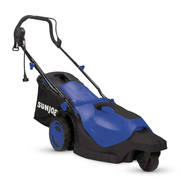 Sun Joe 16 in. 12 Amp 360 Degree 3-Wheel Corded Electric Walk-Behind Push Lawn Mower, Blue