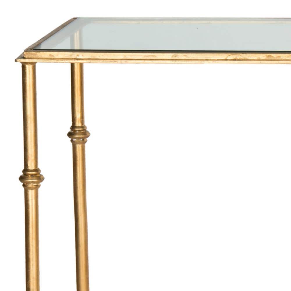 Lucille Gold and Glass Rectangular Hallway Table