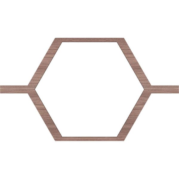 Ekena Millwork Large Westmore Fretwork 3/8 in. x 7 ft. x 4 ft. Brown Wood Decorative Wall Paneling 1-Pack
