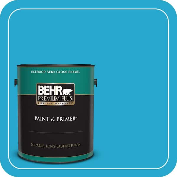 BEHR PREMIUM PLUS 1 gal. #T12-8 Reboot Semi-Gloss Enamel Exterior Paint & Primer