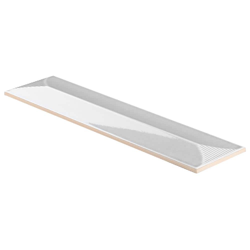 Gray Glazed Ceramic Subway Wall Tile 4.43'' W x 17.62'' L