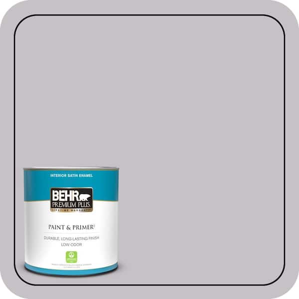 BEHR PREMIUM PLUS 1 qt. #MQ5-32 Such Melodrama Satin Enamel Low Odor Interior Paint & Primer