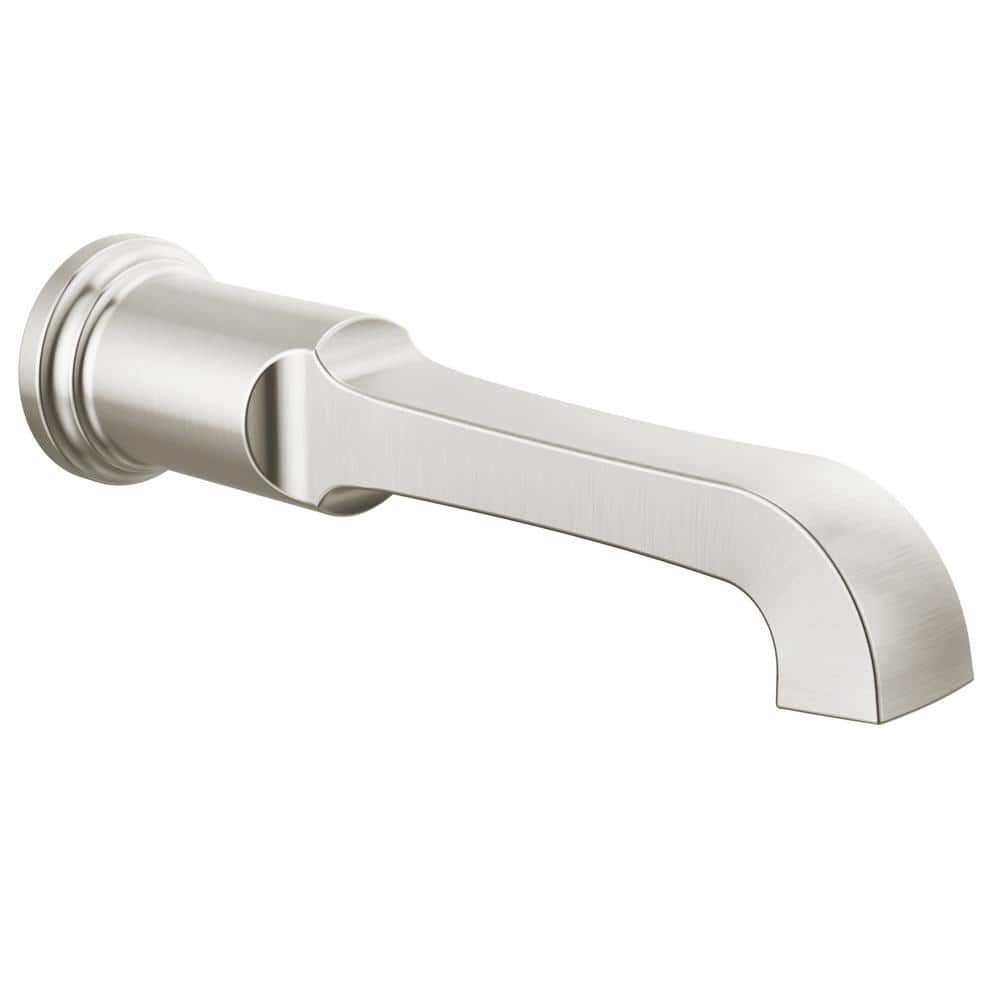 Delta Tetra Non-Diverter Tub Spout, Lumicoat Stainless