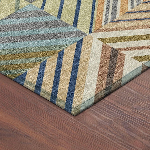 Chantille Machine Washable Indoor/Outdoor Abstract ACN2399 Beige 8 ft. x 10 ft. Area Rug