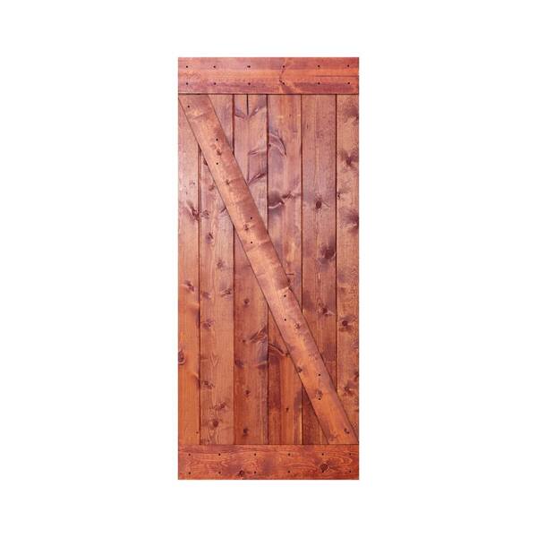 Akicon Z3 Series 36 in. x 84 in. 12 Panel RO Painted Wood Sliding Door without Installation Hardware Kit