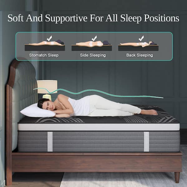 LuckyLotus Full Medium Firm Memory Foam Hybrid 14 in. Mattress