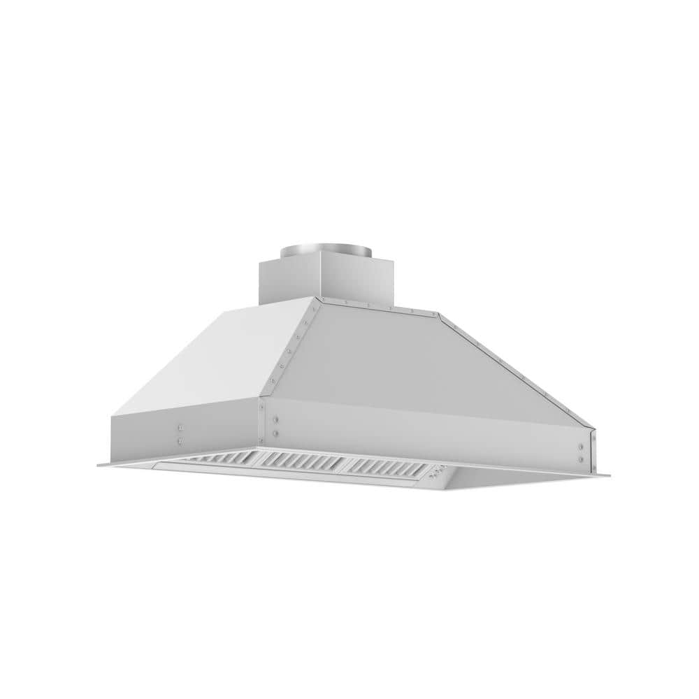 40 in. 700 CFM Ducted Range Hood Insert with Remote Blower in Stainless Steel