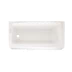 60 in. Fiberglass Left Drain Rectangular Alcove Bathtub in White