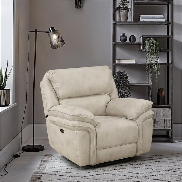 Arlo Sand Color Microfiber Power Recliner