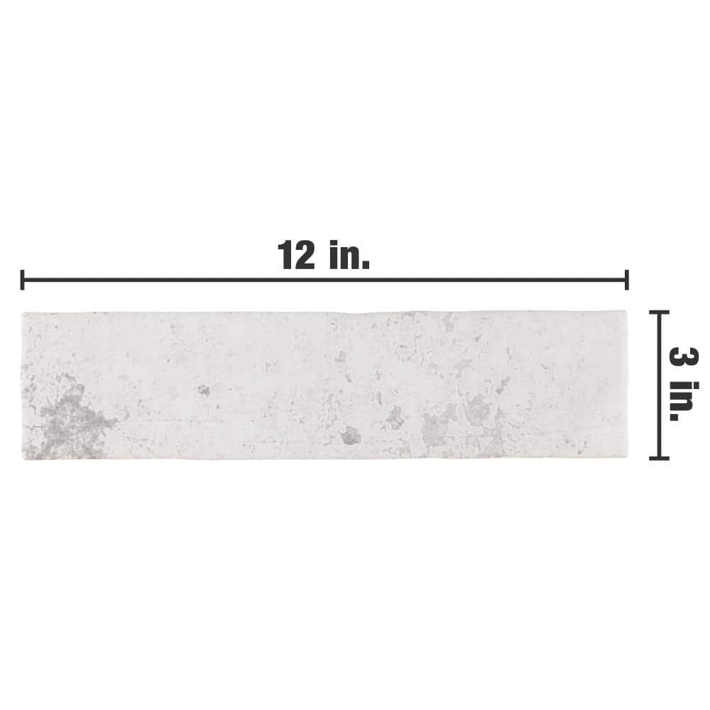 London White 3" x 12" Multi-Finish Ceramic Subway Wall Tile