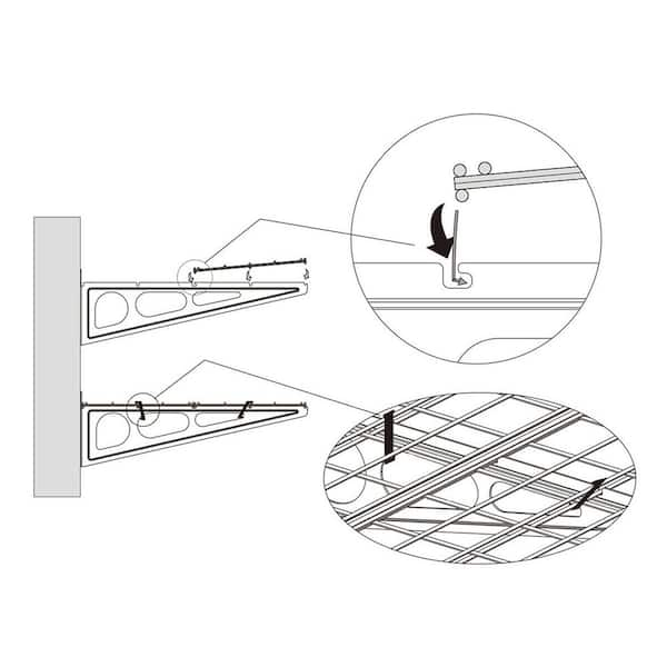 Fleximounts 2 x 4 ft 3 Shelf Steel Wire Decks Storage Racks 4650 lbs Weight Capacity Heavy Duty Industrial Metal Garage Shelving 